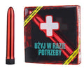 Wibrator awaryjny w apteczce czerwony