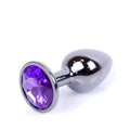 Korek analny biżuteryjny MyLove Toys stal nierdzewna 7 cm fioletowy