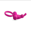 Pierścień wibracyjny z stymulatorem króliczka Toyz4lovers 10 cm różowy