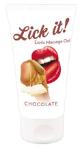 Żel smakowy Lick it! Chocolate 50 ml