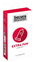 Prezerwatywy prążkowane Secura Extra Fun 12 szt.