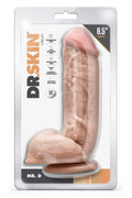 Dildo realistyczne Dr. Skin Mr. D z jądrami beżowe 21,6 cm
