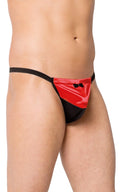 Stringi męskie z muszką SoftLine Collection czerwone S/L