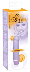 Mini wibrator w kształcie penisa Sweet Smile fioletowy 12,4 cm