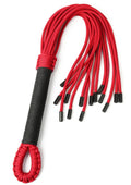 Bicz BDSM Knot Flogger czerwony Taboom
