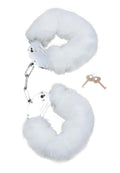 Kajdanki Fetish B - Series Furry Cuffs białe