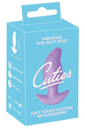 Korek analny wibrujący Cuties 7 trybów USB fioletowy