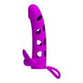 Nakładka na penisa wibrująca Pretty Love 17 cm czarny