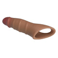 Nakładka na penisa Pretty Love Damell brązowa 19,8 cm