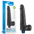 Dildo realistyczne wibrujące Lovetoy Real Softee 19 cm czarny 10 trybów USB