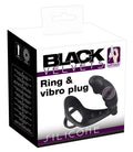Korek analny wibrujący Black Velvets silikonowy 13,5 cm
