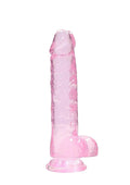 Dildo realistyczne z jądrami RealRock 20 cm różowe