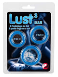 Zestaw trzech pierścieni erekcyjnych Lust 3 You2Toys niebieski