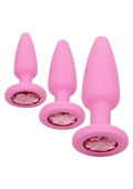 Zestaw korków analnych Crystal Booty Kit Calexotics różowy