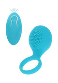 Pierścień wibracyjny Tickle Brush ToyJoy 7 trybów pilot niebieski