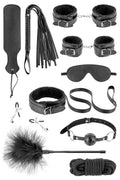 Zestaw do bondage 10 elementów Fetish Tentation wegańska skóra