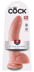 Dildo realistyczne King Cock z jądrami 22,9 cm jasne