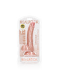 Dildo realistyczne zakrzywione RealRock z przyssawką 18 cm