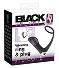 Plug wibracyjny z pierścieniem Black Velvets 10 trybów USB