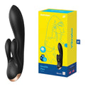Wibrator króliczek Satisfyer Double Flex Connect App czarny
