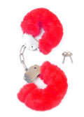 Kajdanki Fetish B - Series Furry Cuffs czerwone