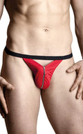Stringi męskie satynowe SoftLine Collection czerwony S/L