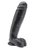 Dildo realistyczne ToyJoy z jądrami 25,5 cm czarne