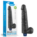 Dildo realistyczne wibrujące Lovetoy 27 cm czarny USB